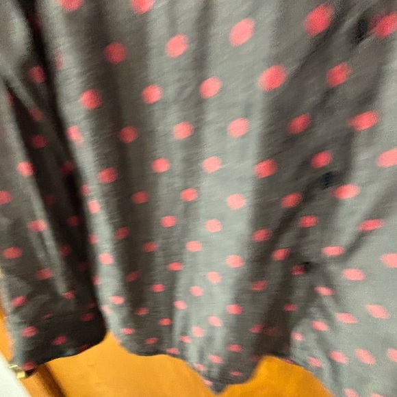 Express Charcoal and Pink Polka Dot Button-Down Shirt - Picture 6 of 8